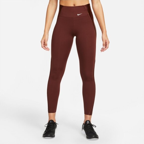 Nike One Luxe Icon Clash 7/8 Leggings - Bronze Eclipse - Size Small - Picture 4 of 10